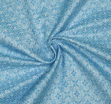 Noble brocade, blue and white