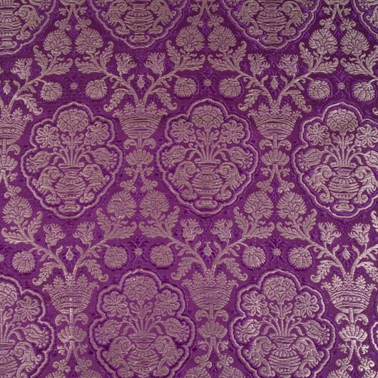 Renaissance brocade in pomegranate pattern, Tyrian purple - SARTOR BOHEMIA