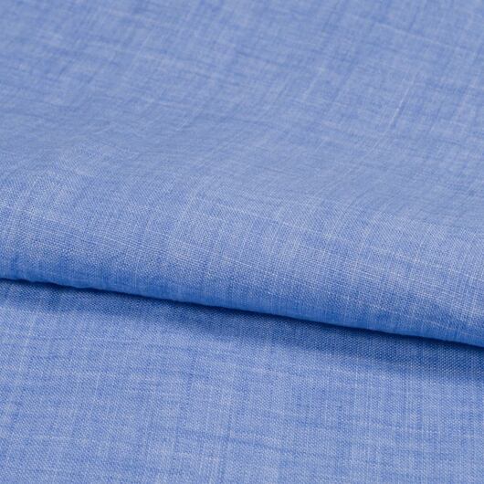 Blue shot linen fabric, 100% linen