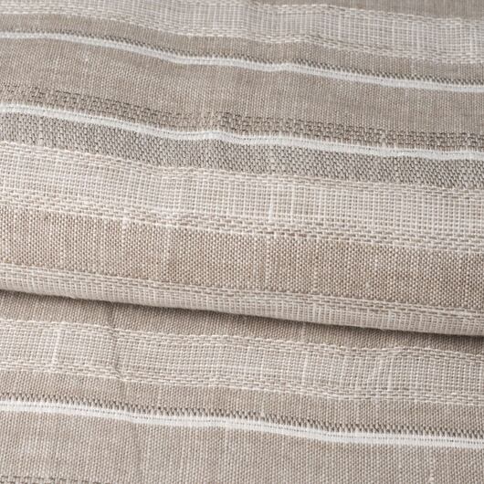 Linen rayon blend with stripes, white and natural