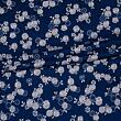 Floral brocade fabric, blue and white